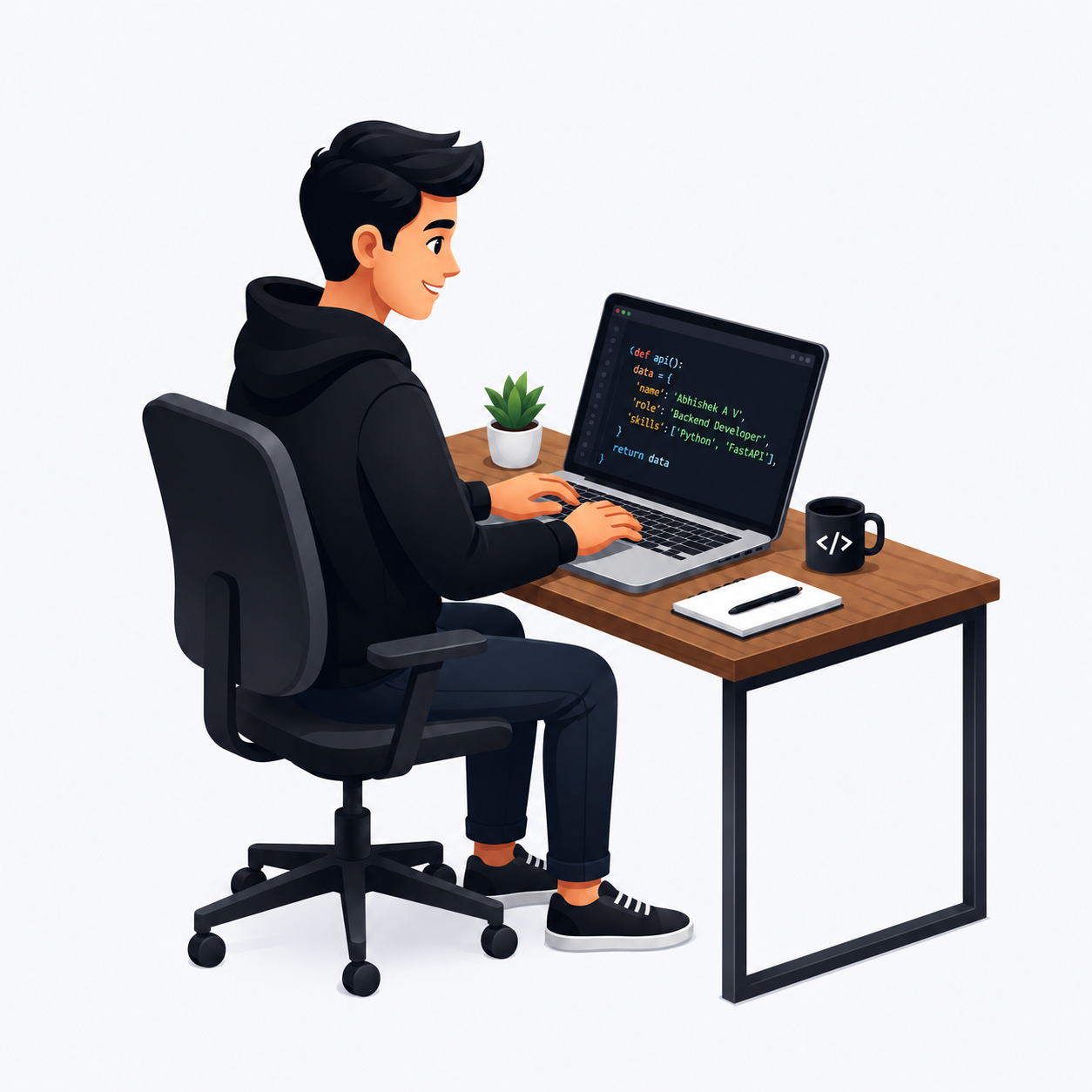 Backend Developer Illustration